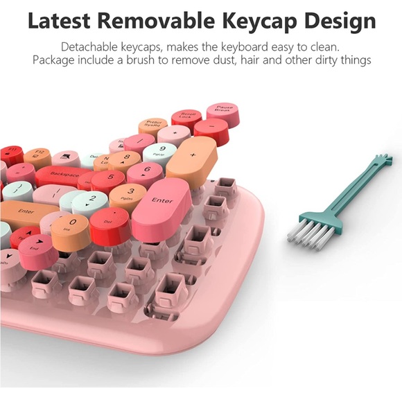 Wireless Bluetooth Retro Typewriter Keyboard - Picture 4 of 6